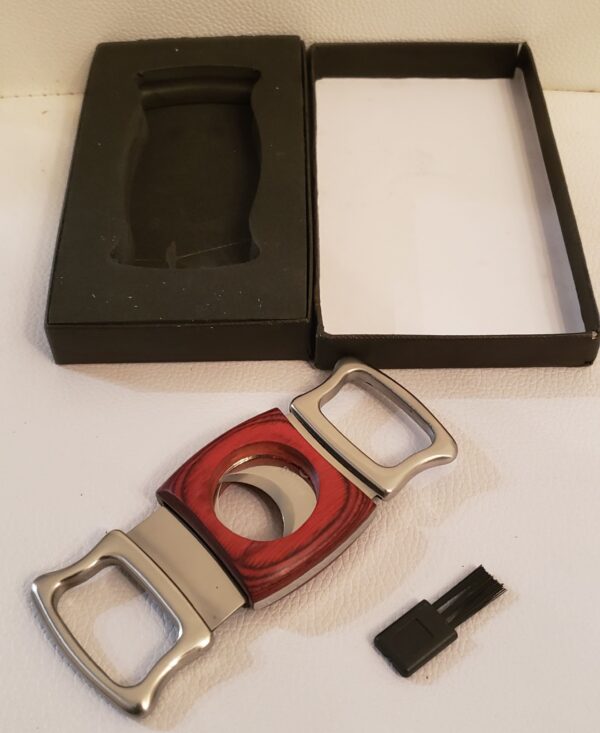 CIGAR CUTTER STRAIGHT RED MAHAGONY BRC0068 - Image 2