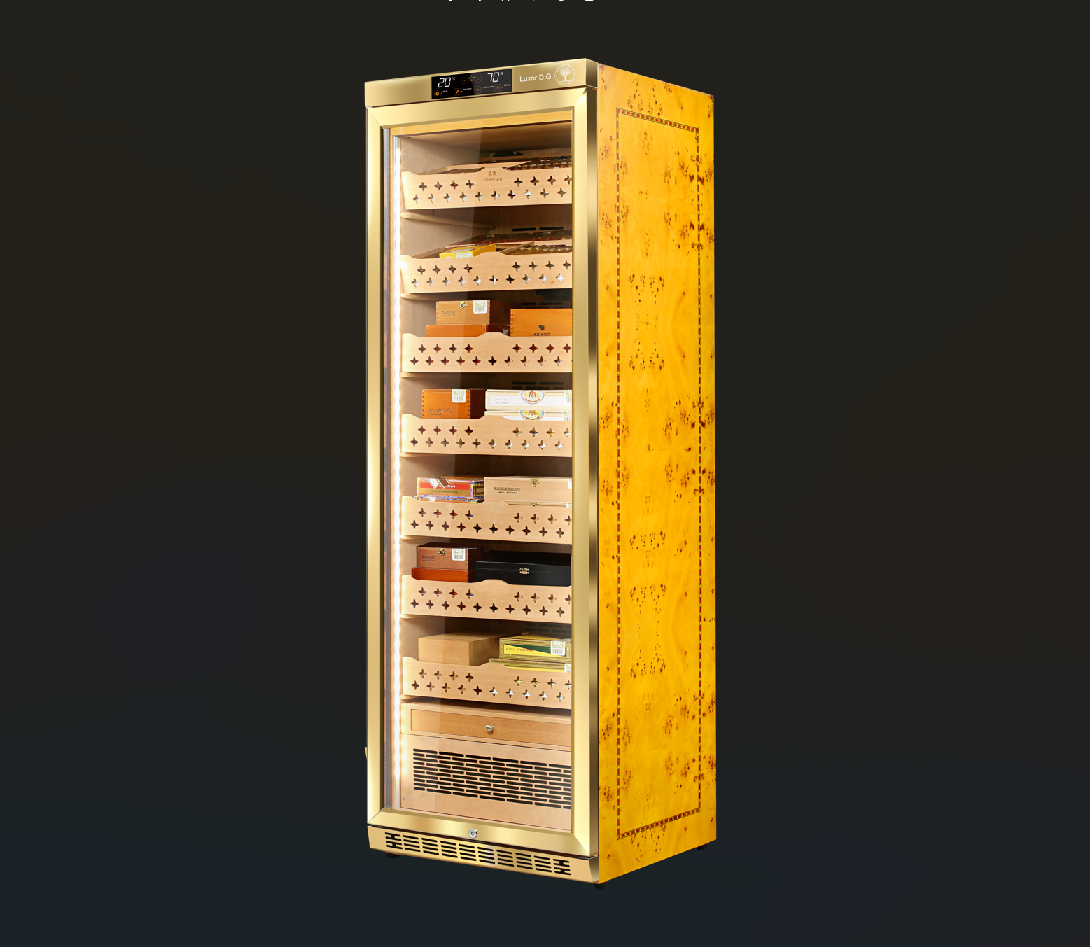 CIGAR HUMIDOR LUX 3800 GOLD