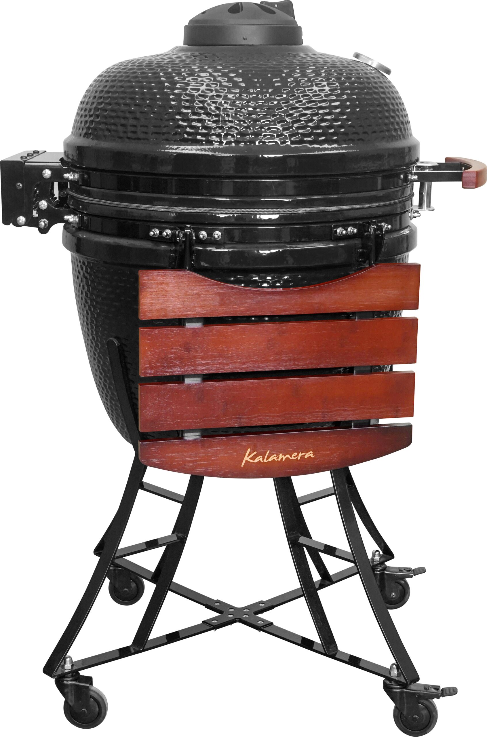 Outdoor Ceramic Grill Kamado 24'' Black with sides cart - Image 8